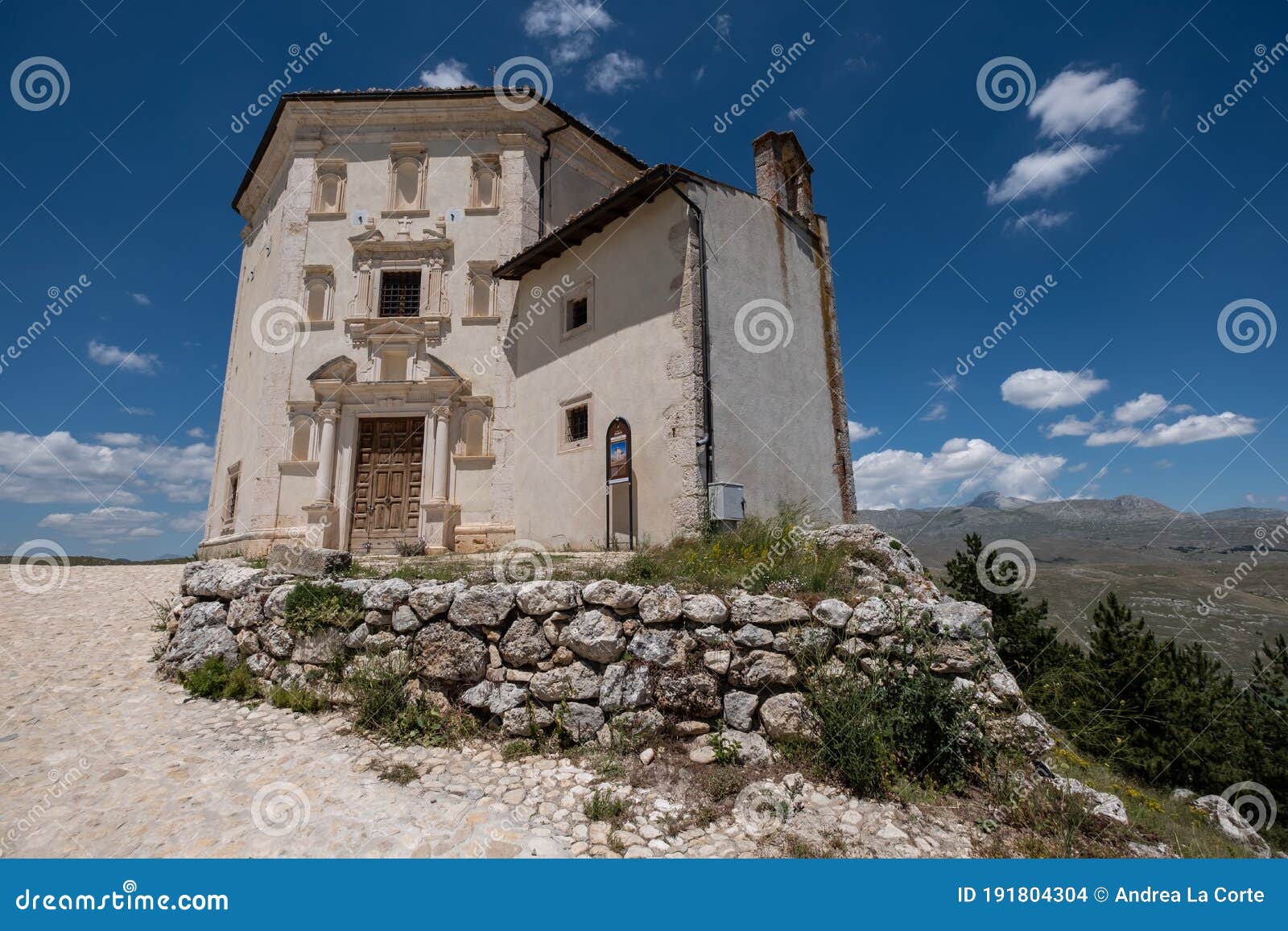 santa maria della pietÃÂ  of rocca calascio in abruzzo, italy